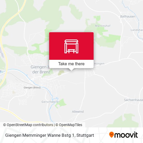 Карта Giengen Memminger Wanne Bstg 1