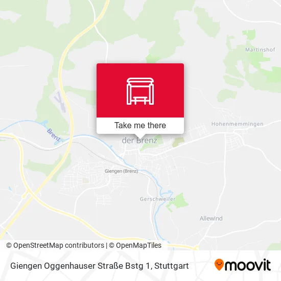 Карта Giengen Oggenhauser Straße Bstg 1