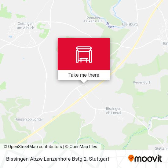 Bissingen Abzw.Lenzenhöfe Bstg 2 map
