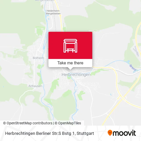 Карта Herbrechtingen Berliner Str.S Bstg 1