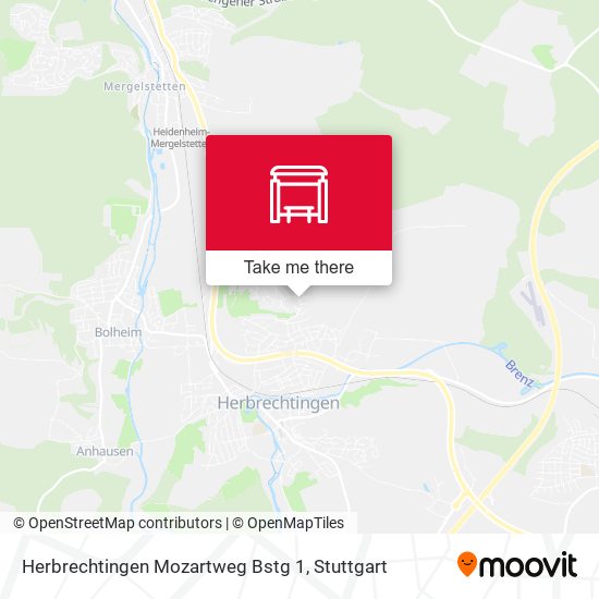 Herbrechtingen Mozartweg Bstg 1 map