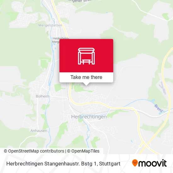 Карта Herbrechtingen Stangenhaustr. Bstg 1