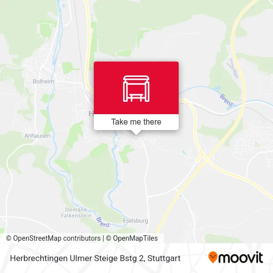 Карта Herbrechtingen Ulmer Steige Bstg 2