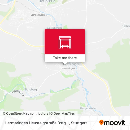 Карта Hermaringen Heusteigstraße Bstg 1