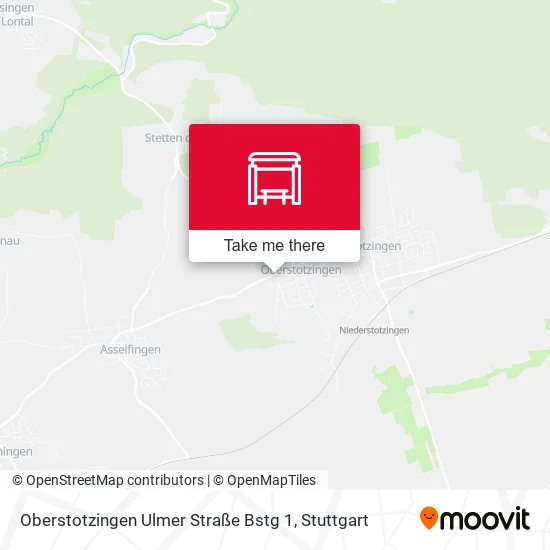 Карта Oberstotzingen Ulmer Straße Bstg 1