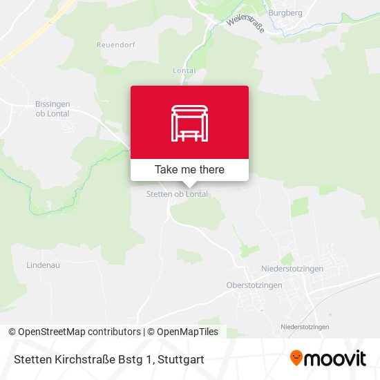 Stetten Kirchstraße Bstg 1 map