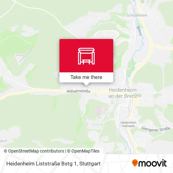 Карта Heidenheim Liststraße Bstg 1