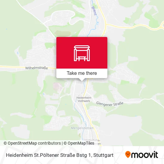 Карта Heidenheim St.Pöltener Straße Bstg 1