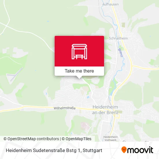 Карта Heidenheim Sudetenstraße Bstg 1