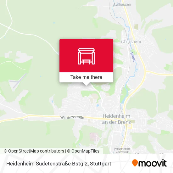 Карта Heidenheim Sudetenstraße Bstg 2