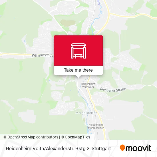 Карта Heidenheim Voith / Alexanderstr. Bstg 2