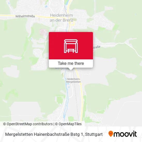 Карта Mergelstetten Hainenbachstraße Bstg 1