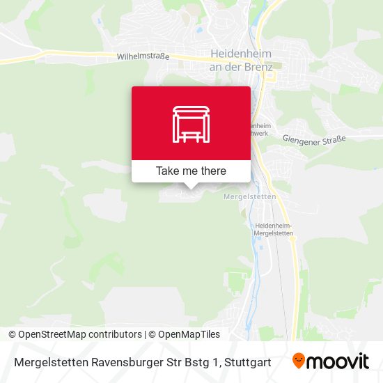 Mergelstetten Ravensburger Str Bstg 1 map