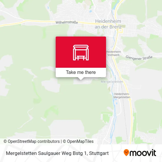 Карта Mergelstetten Saulgauer Weg Bstg 1
