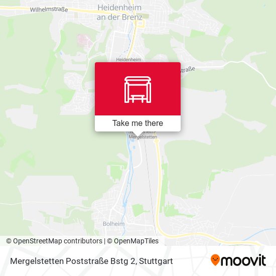 Mergelstetten Poststraße Bstg 2 map