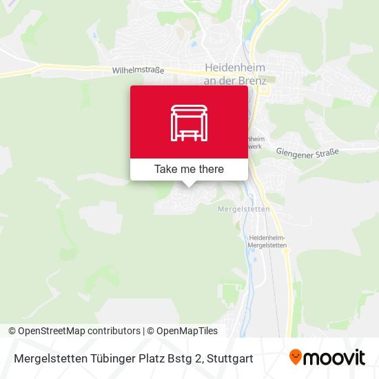 Mergelstetten Tübinger Platz Bstg 2 map