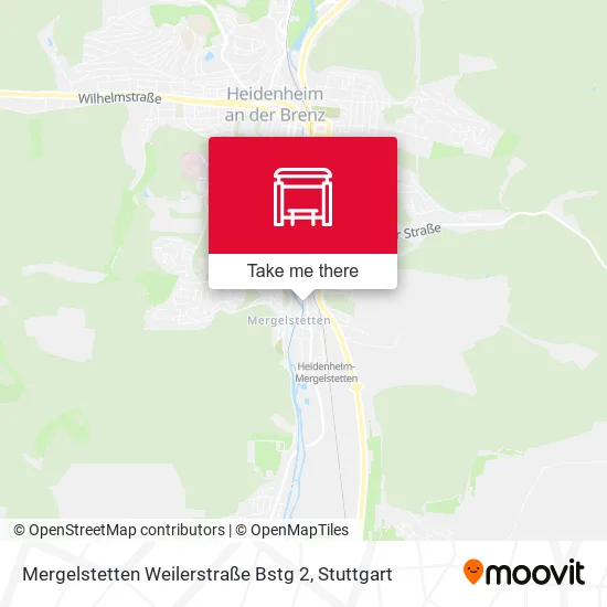 Карта Mergelstetten Weilerstraße Bstg 2
