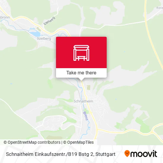 Карта Schnaitheim Einkaufszentr. / B19 Bstg 2