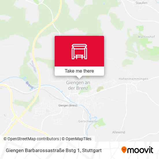 Карта Giengen Barbarossastraße Bstg 1