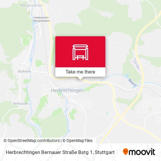 Herbrechtingen Bernauer Straße Bstg 1 map