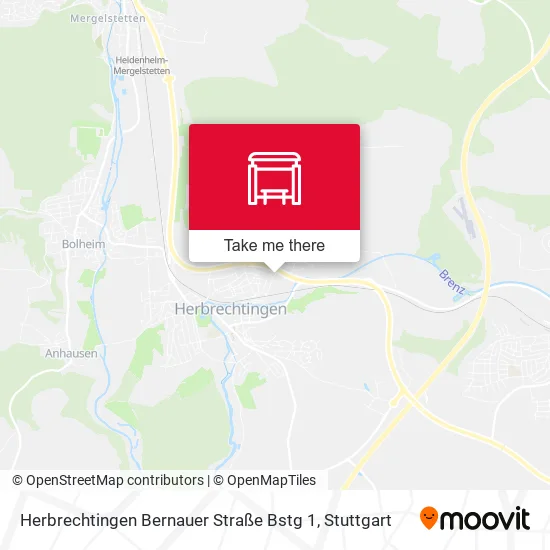 Карта Herbrechtingen Bernauer Straße Bstg 1