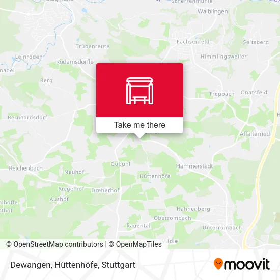 Карта Dewangen, Hüttenhöfe