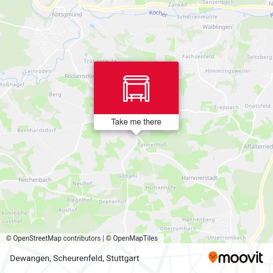 Dewangen, Scheurenfeld map