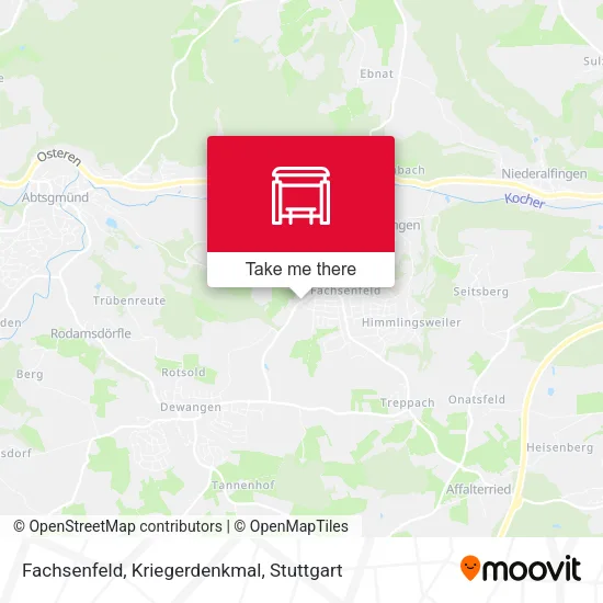 Карта Fachsenfeld, Kriegerdenkmal