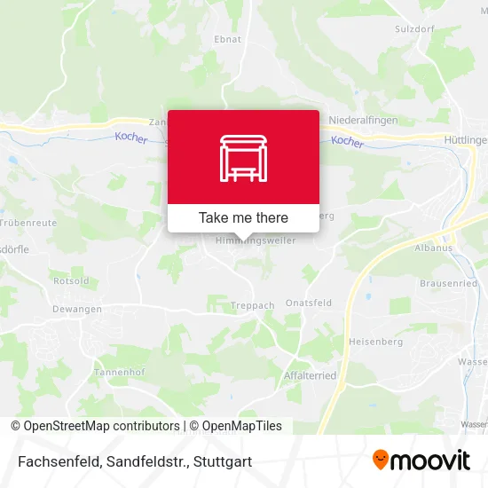 Карта Fachsenfeld, Sandfeldstr.
