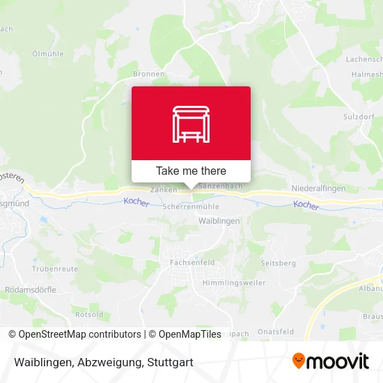 Карта Waiblingen, Abzweigung