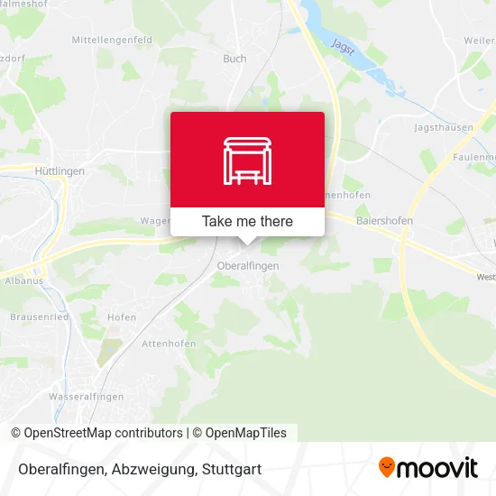 Карта Oberalfingen, Abzweigung
