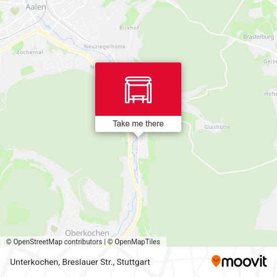 Карта Unterkochen, Breslauer Str.