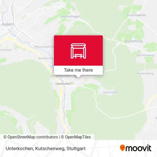 Карта Unterkochen, Kutschenweg