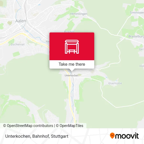 Карта Unterkochen, Bahnhof