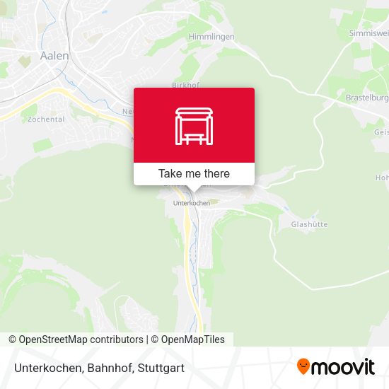 Карта Unterkochen, Bahnhof