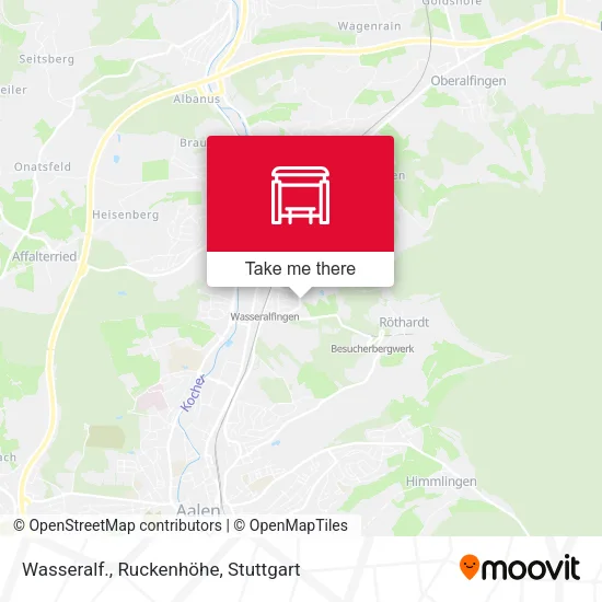 Карта Wasseralf., Ruckenhöhe