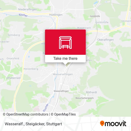 Карта Wasseralf., Steigäcker