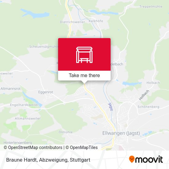 Braune Hardt, Abzweigung map