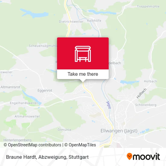 Карта Braune Hardt, Abzweigung
