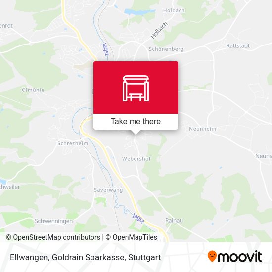 Ellwangen, Goldrain Sparkasse map
