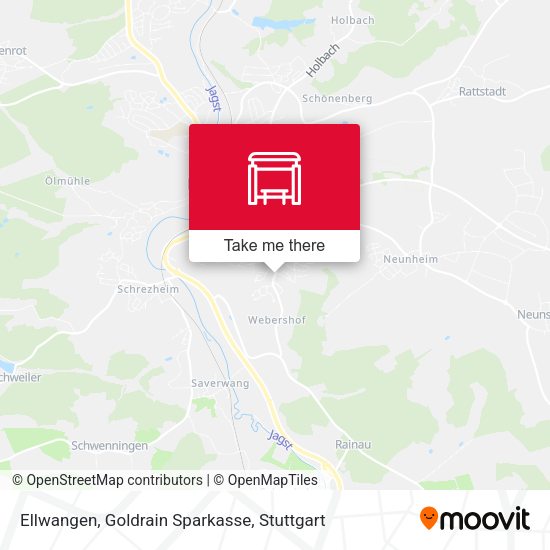 Карта Ellwangen, Goldrain Sparkasse