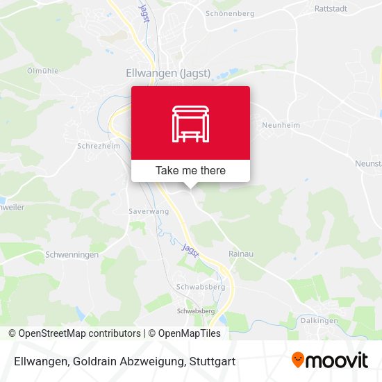 Ellwangen, Goldrain Abzweigung map