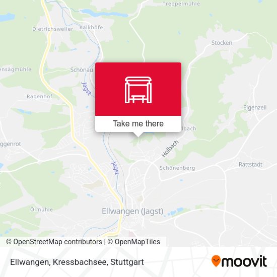 Ellwangen, Kressbachsee map