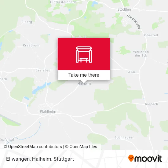 Карта Ellwangen, Halheim
