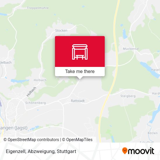 Eigenzell, Abzweigung map