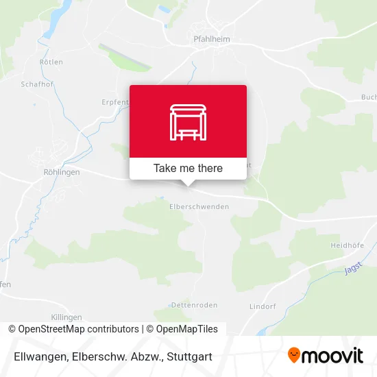 Карта Ellwangen, Elberschw. Abzw.