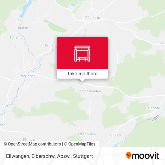 Карта Ellwangen, Elberschw. Abzw.