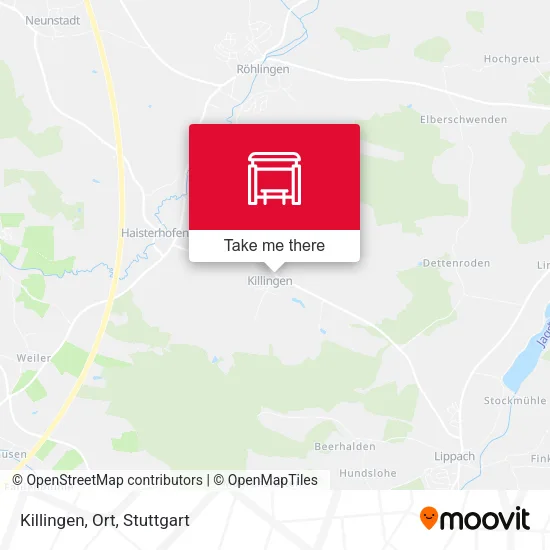 Карта Killingen, Ort