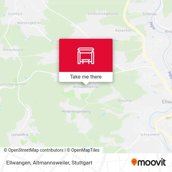 Карта Ellwangen, Altmannsweiler