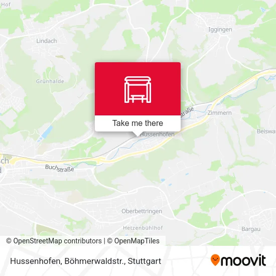 Карта Hussenhofen, Böhmerwaldstr.